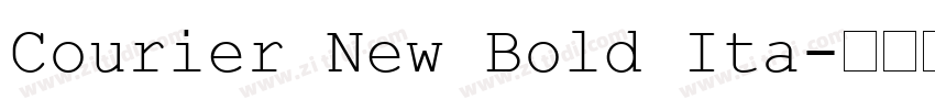 Courier New Bold Ita字体转换